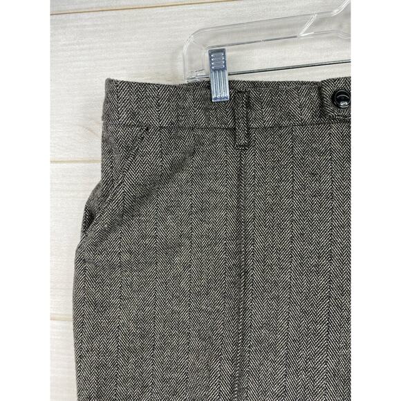 Lee Pants Womens Plus Sz 20 Brown/Gray Herringbone Tweed Dress Reg Straight Leg - Picture 2 of 13